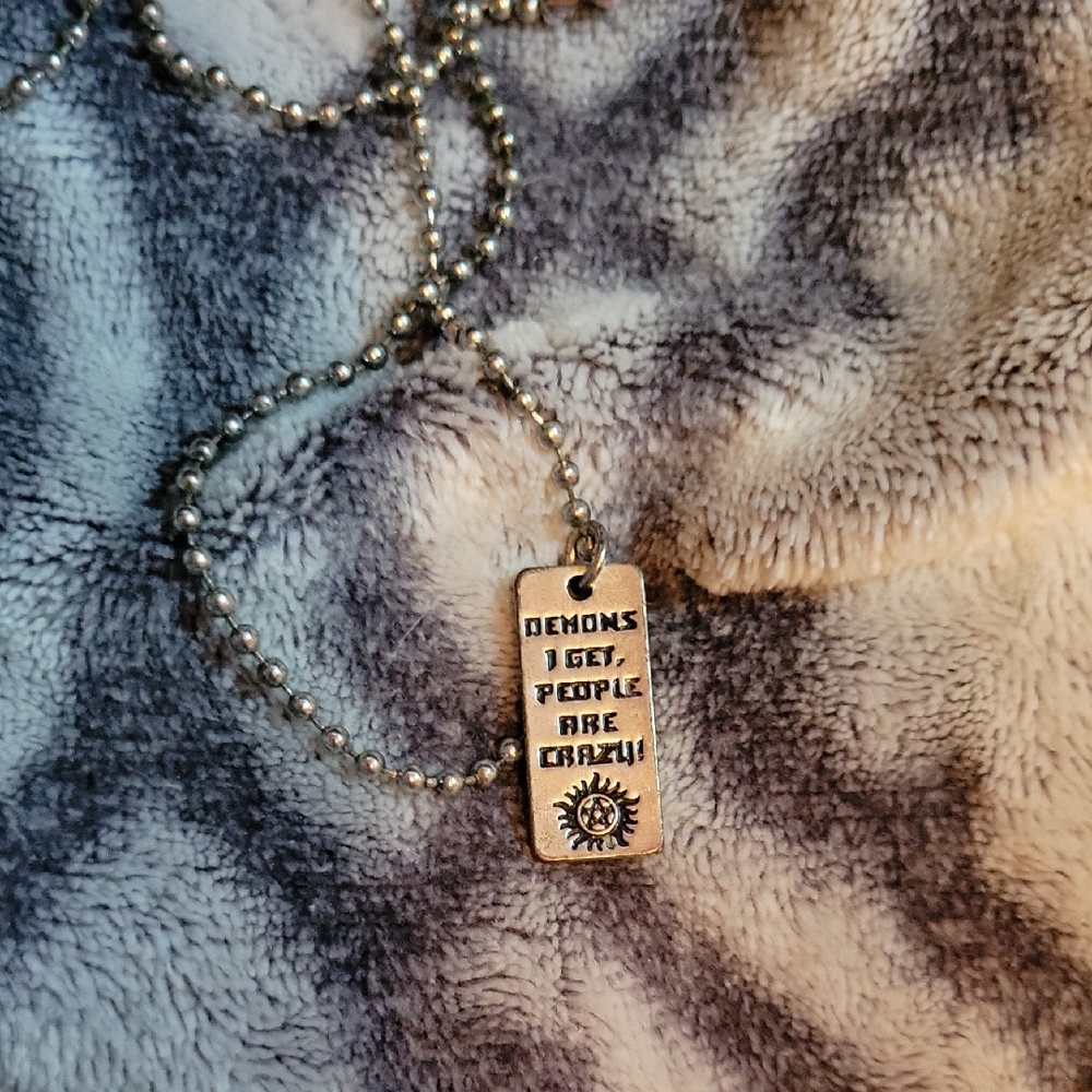 Silver Pendant Necklace with Engraving